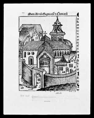 Cluny oder Signy, Stadtansicht aus dem liber chronicarum, fol. 173 r