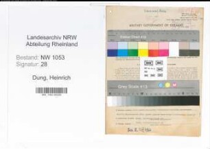 Entnazifizierung Heinrich Dung , geb. 12.06.1896 (Steuerinspektor)