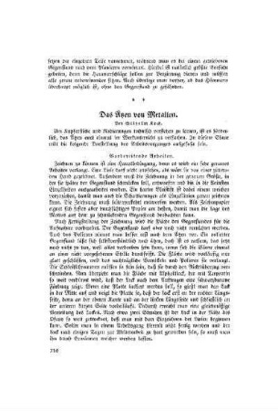 Das Ätzen von Metallen