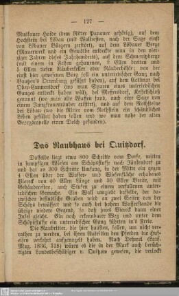 Das Raubhaus bei Quitzdorf : Raubhaus bei Quitzdorf