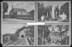 Lichtenwalde. Schloss und Eisenbahntunnel