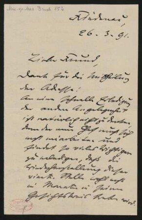Brief an Philipp Spitta : 26.03.1891