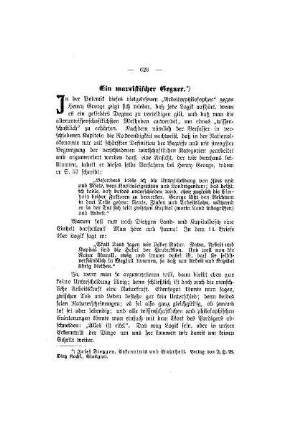 Ein marxistischer Gegner