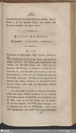 Eilfter Abschnitt. Kohlenstoff. (Carbonium. Carbone)