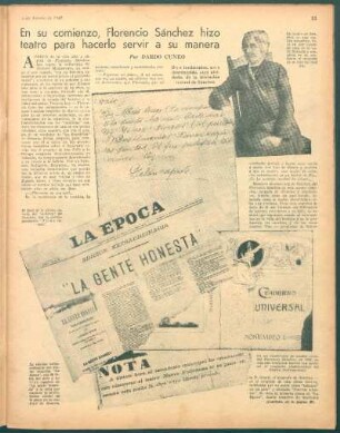 En su comienzo, Florencio Sánchez hizo teatro para hacerlo servir a su manera