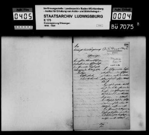 Schuldenwesen der evang. Schulgemeinde Kupferzell