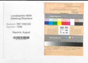 Entnazifizierung August Naporra, geb. 14.06.1882 (Postinspektor)