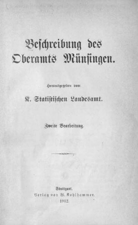 2: Beschreibung des Oberamts Münsingen