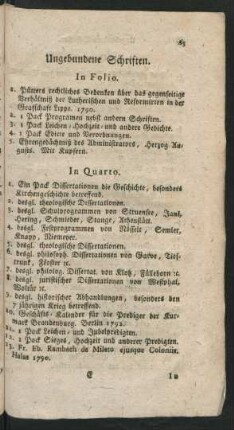 Ungebundene Schriften