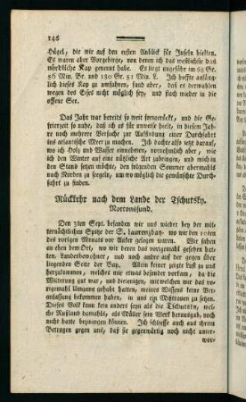 146-154, Rückkehr nach dem Lande der Tschutsky. Nortonsfund