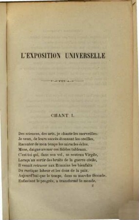 L'Exposition universelle poème didactique en 15 chants