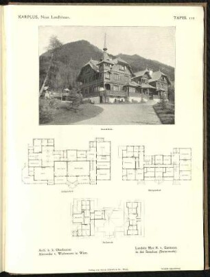 Landsitz Max R. v. Gutmann in der Strechau (Steiermark)