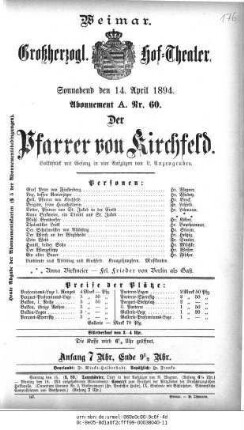 Der Pfarrer von Kirchfeld