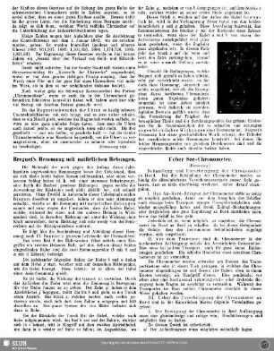 Breguet's Hemmung mit natürlichen Hebungen