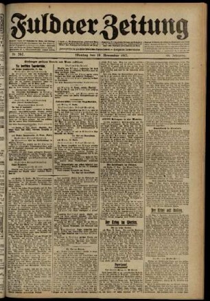 Ausgabe vom Montag, den 19. November 1917.