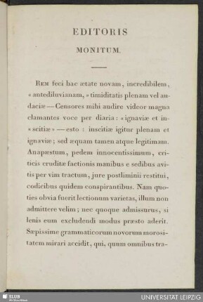 Editoris monitum