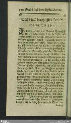 Sechs und dreyßigstes Capitel. Steinschmerzen