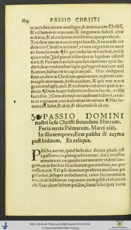 Passio Domini nostri Iesu Christi secundum Marcum