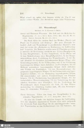 2 F. Wasserdampf