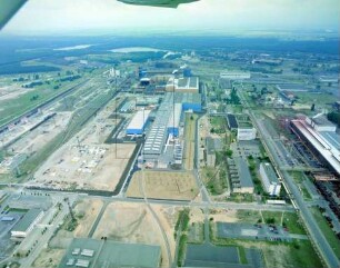 Hüttenwerk "EKO Stahl" in Eisenhüttenstadt : Blickrichtung Norden