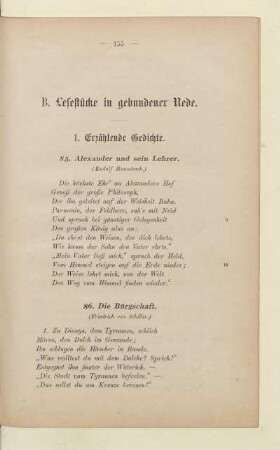 I. Erzählende Gedichte