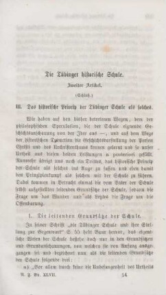 203-244 Die Tübinger historische Schule : zweiter Artikel (Schluß)