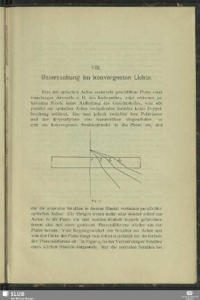 VIII. Untersuchung im konvergenten Lichte