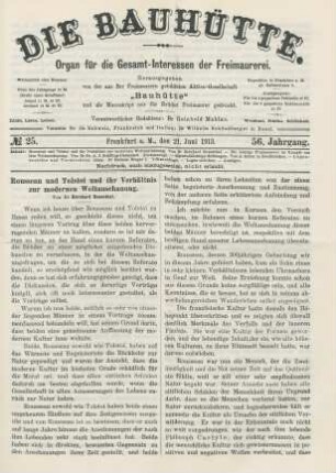 No. 25. Frankfurt a. M., den 21. Juni 1913. 56. Jahrgang.