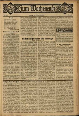 Dritte Ausgabe vom Sonntag, den 09. Juli 1933.