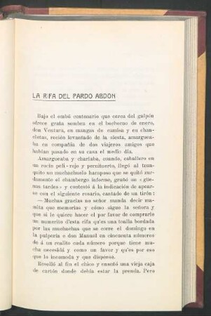 La rifa del pardo Abdón