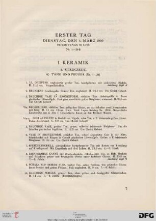 a) T’ang und früher (Nr. 1-34)
