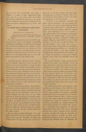 El mundo todo es máscaras; todo el año es Carnaval. : (Artículo del bachiller)