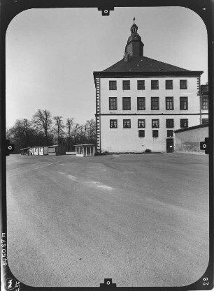 Gotha, Schloss Friedenstein, Westturm, Ostfassade