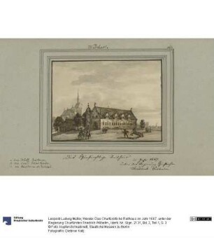 Werder. Das Churfürstliche Reithaus im Jahr 1667. unter der Regierung Churfürsten Friedrich Wilhelm.