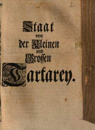 Staat von der Kleinen und Grossen Tartarey