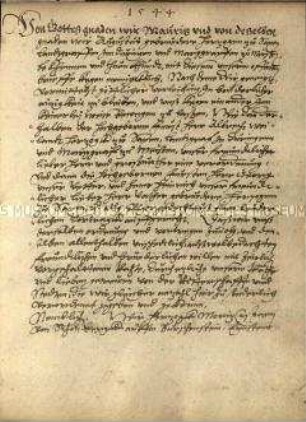 Vertrag zwischen Moritz und August von Sachsen über das Stift Merseburg, 6. Mai 1544