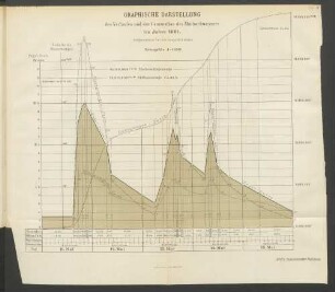 Taf. V. Graphische Darstellung des Verlaufes und der Consumtion des Maihochwassers im Jahre 1881.