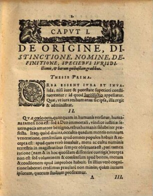 Deo Opt. Max. Dante: Istas Theses De Jvrisdictione Secvlarivm Ivdicvm
