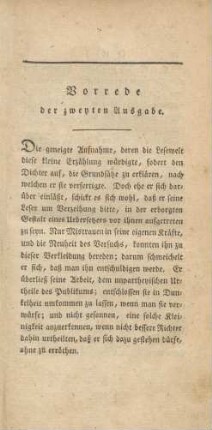 Vorrede der zweyten Ausgabe