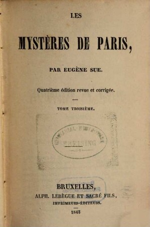 Les mystères de Paris. 3