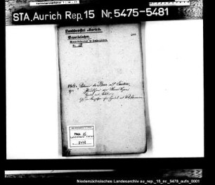 Hausierkonzessionen und -gesuche: Salomon de Beer aus Emden, Handel mit Bildern