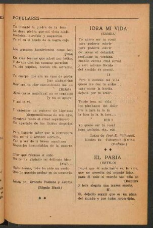 Iora mit vida : (Zamba)