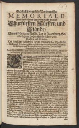 Gräfflich Löwenstein-Wertheimisches Memoriale