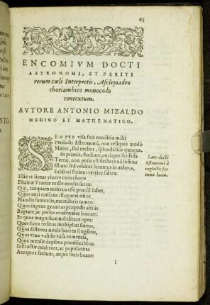 Encomium Docti Astronomi