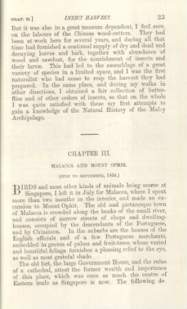 Chapter III. Malacca and Mount Ophir