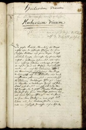 Herbarium Vivum