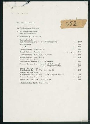 Platzbebauung mit Wohnungen, Gewerbe und sozialen Einrichtungen am Viktoria-Luise-Platz, Berlin-Schöneberg Schinkelwettbewerb 1980: Erläuterungsbericht (6 Seiten)