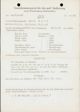 Koch, Maria