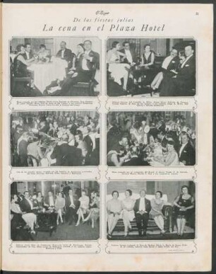 La cena en el Plaza Hotel : De las fiestas julias
