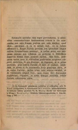 De Symmachi epistularum codice Parisino : Specimen prius. Dissert. inaug.